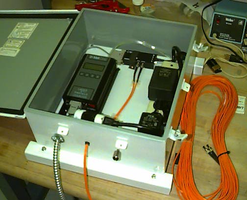 Dust monitor inside enclosure