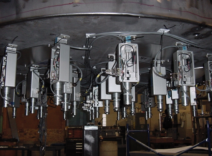 Actuators on NST mirror cell.
