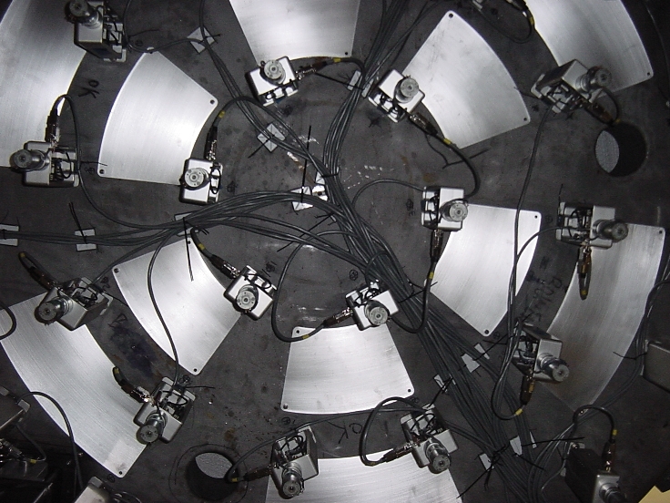Actuators on NST mirror cell.