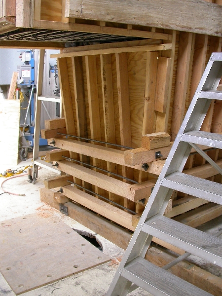 Form for new pier in place