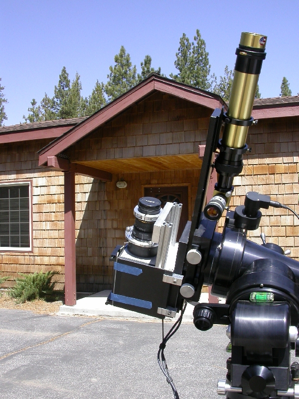 Closeup of the solar guider test configuration.