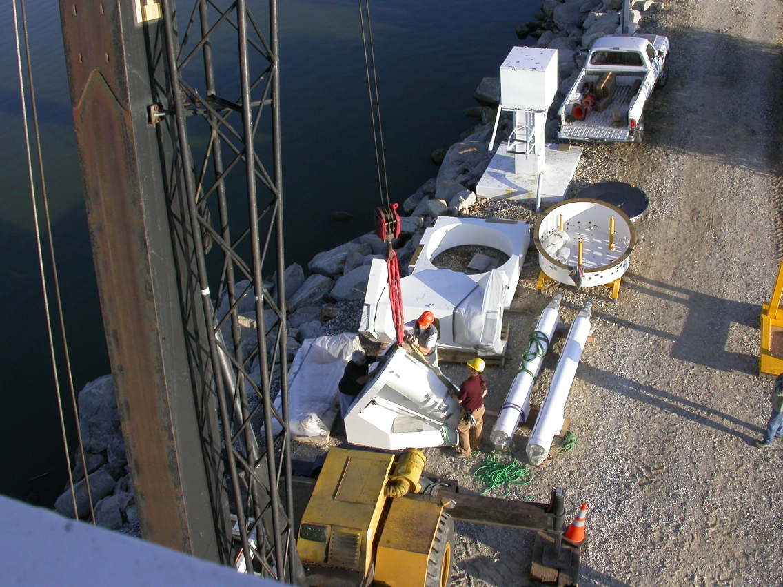 Preparing to lift the polar axis.