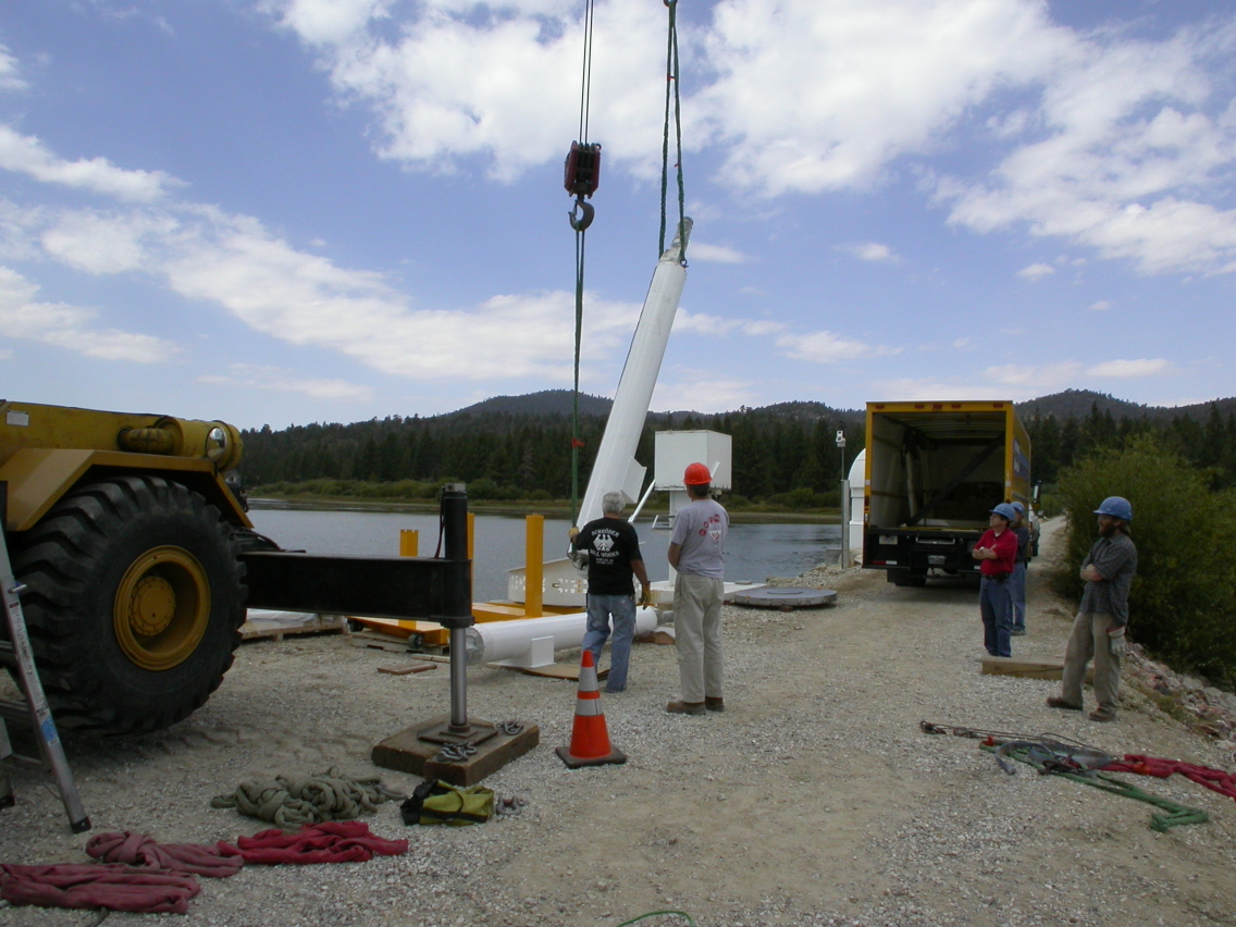 Making counterweight vertical.