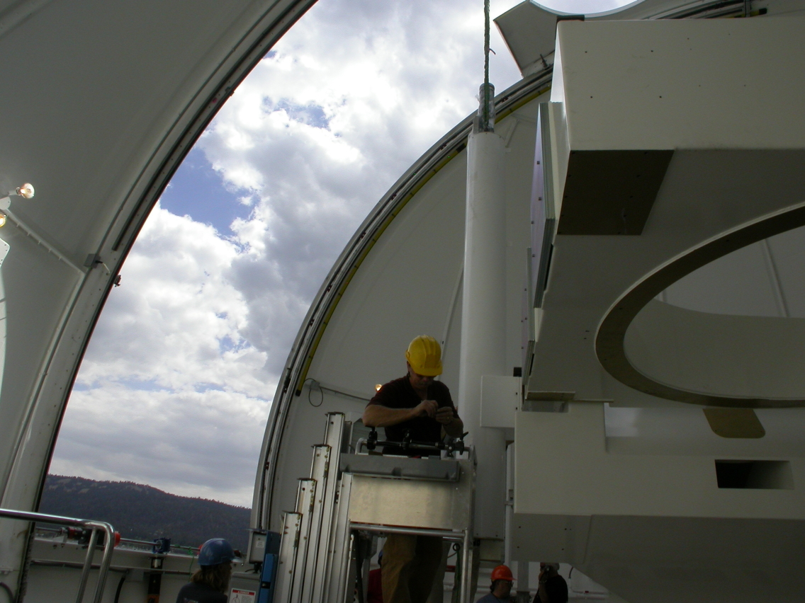 Attaching counterweight.
