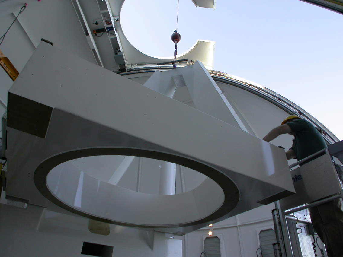 Bolting on the tower.