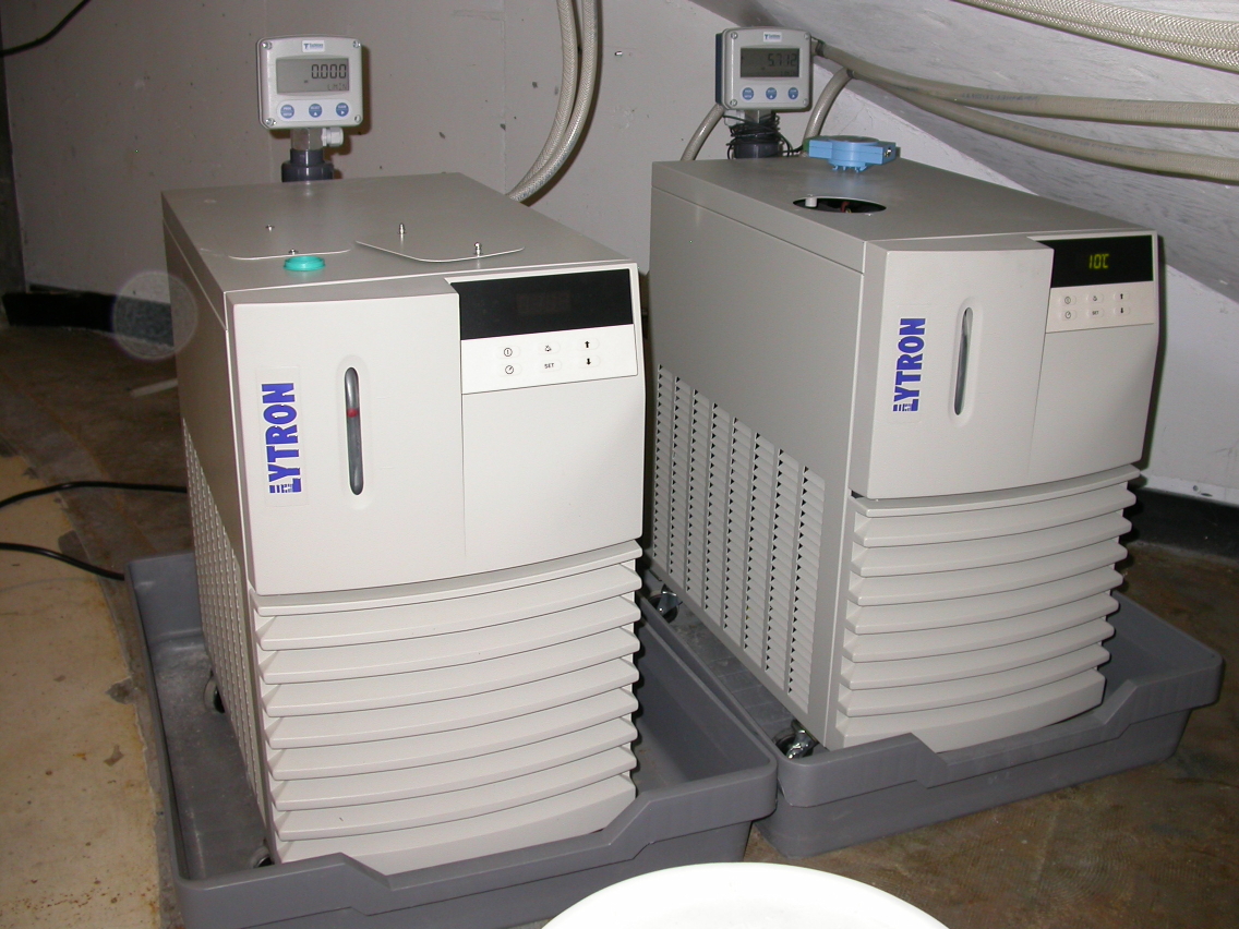 The chiller units.